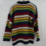 men Irelands Eye Vintage Wool/Silk Rollneck Striped Pullover Multi Sweater S