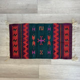 Zapotec Handwoven Wool Rug Wall Hanging 39x22.5" Home Decor