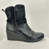 women Ugg Wedge Boots Black Shoes 8