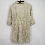 women Eileen Fisher Snap Front Shirtdress Cream Dress M