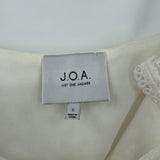 women J.O.A White Embroidery White Woven Top S