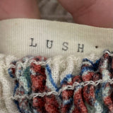 women Lush Linen Blend Floral Romper Cream Jumpsuit/Romper S