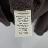 women Margaret O'Leary Textured Cotton Cardigan Brown Sweater M