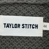men Taylor Stitch Textured Cardigan Army Green Sweater 44/XL