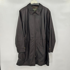 women Eddie Bauer Leather Brown Jacket 3X