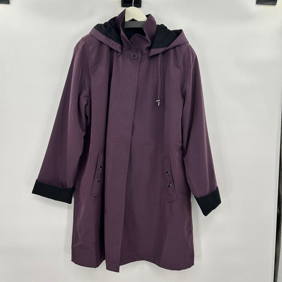 women Norm Thompson Water Resistant w/Removable Liner Purple Coat 1X