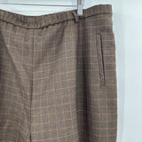 women Pendleton 100% Wool Plaid Brown Pants 22W
