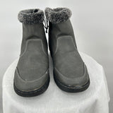 women Khombu Faux Fur Trim Low Addison Boots Gray Shoes 10