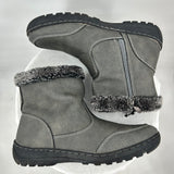 women Khombu Faux Fur Trim Low Addison Boots Gray Shoes 10