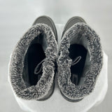 women Khombu Faux Fur Trim Low Addison Boots Gray Shoes 10