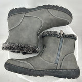 women Khombu Faux Fur Trim Low Addison Boots Gray Shoes 10