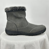 women Khombu Faux Fur Trim Low Addison Boots Gray Shoes 10