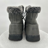 women Khombu Faux Fur Trim Low Addison Boots Gray Shoes 10