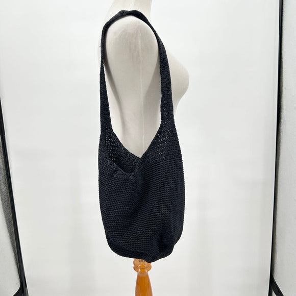 women The Sak Crochet Bucket Tote Black Purse