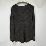women Alfani NWT Ribbed Metallic Black Gold Sweater M