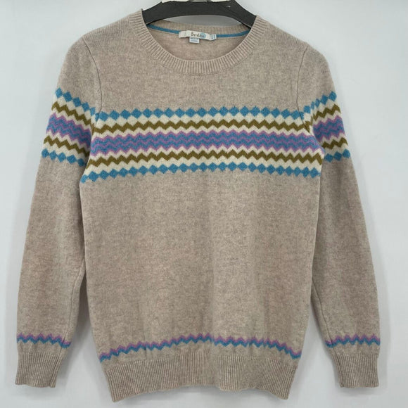 women Boden Fair Isle Ivory Sweater 10