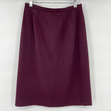 women Ann Taylor Wool Pencil Plum Skirt 4