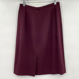 women Ann Taylor Wool Pencil Plum Skirt 4