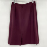 women Ann Taylor Wool Pencil Plum Skirt 4