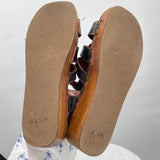 women Bed Stu Fabiola Wooden Sole Leather Sandals MSRP $190 Black Shoes 7