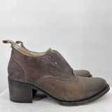 women Free Bird Sadie Leather Dark Brown Shoes 6