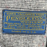 women Pendleton Wool Belted Blazer Gray Coat S