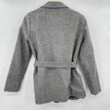 women Pendleton Wool Belted Blazer Gray Coat S
