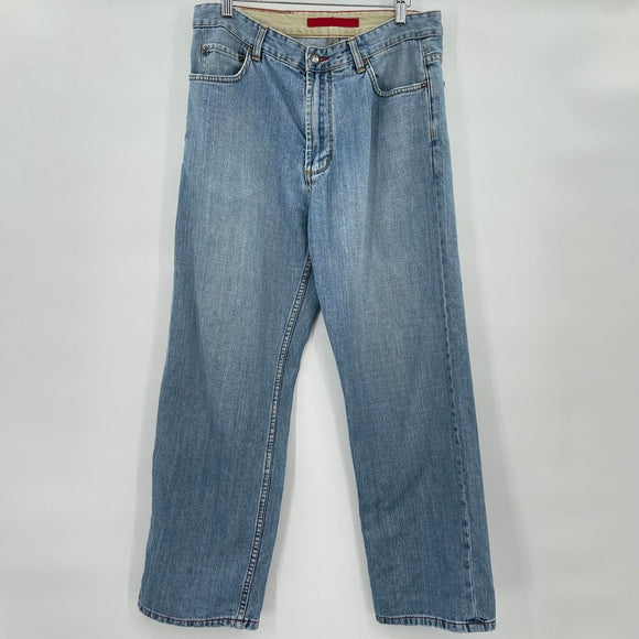 men Nautica Vintage Staight Leg Relaxed Fit Blue Jeans 32W
