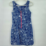 women Lilly Pulitzer Upstream Fish Print Shift Navy White Dress 6