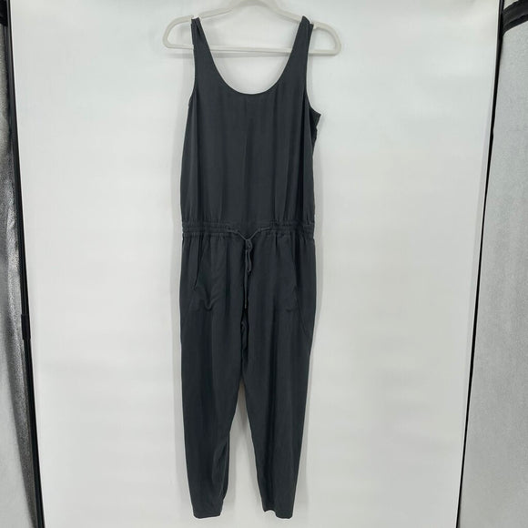 women Vince. 100% Silk Sleeveless Jumpsuit Gray Jumpsuit/Romper 6