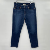 women Levi's Dark Wash Boyfriend Fit Blue Jeans 30/10