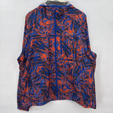 men Columbia Patterned Windbreaker Blue and Orange Jacket XL