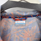men Columbia Patterned Windbreaker Blue and Orange Jacket XL