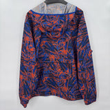 men Columbia Patterned Windbreaker Blue and Orange Jacket XL