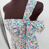 women J. Crew Liberty Fabric One Shoulder Cotton Floral Multi Dress 00