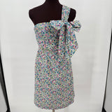 women J. Crew Liberty Fabric One Shoulder Cotton Floral Multi Dress 00