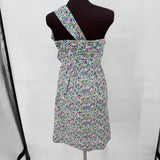 women J. Crew Liberty Fabric One Shoulder Cotton Floral Multi Dress 00