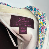 women J. Crew Liberty Fabric One Shoulder Cotton Floral Multi Dress 00