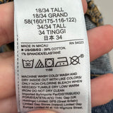 women Gap Dark Wash Cheeky Straight Blue Jeans 18/34T