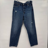 women Gap Dark Wash Cheeky Straight Blue Jeans 18/34T
