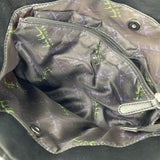 women Nicole Miller Scallop Trim Tote Tan and Black Purse