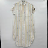 women Madewell Striped Cotton Shirtdress White Dress S
