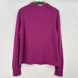 women Lululemon Funnel Neck Cotton Blend Fuchsia/Bright Berry Sweater XL