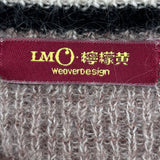 women Weaver Design Wool Blend V-Neck Tan Sweater XS