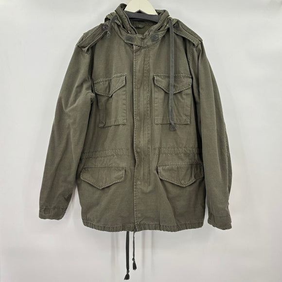 women Eddie Bauer Vintage Miltary Style Green Coat XL