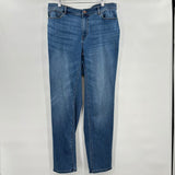 women J. Jill Boyfriend Straight Blue Jeans 18T