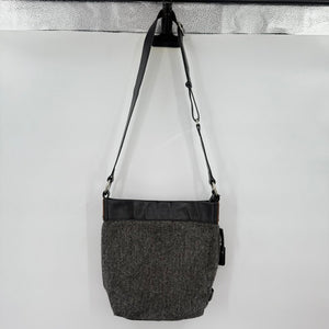 women Ellington Leather & Tweed Crossbody Gray & Black Purse