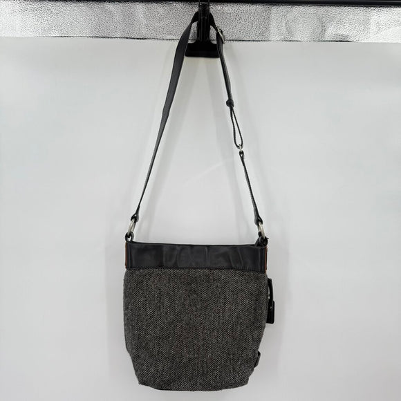 women Ellington Leather & Tweed Crossbody Gray & Black Purse