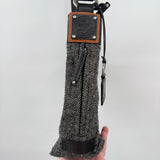 women Ellington Leather & Tweed Crossbody Gray & Black Purse