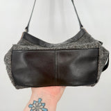 women Ellington Leather & Tweed Crossbody Gray & Black Purse